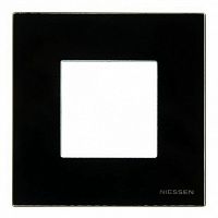 Рамка 1 пост ZENIT, черное стекло |  код. N2271 CN |  ABB